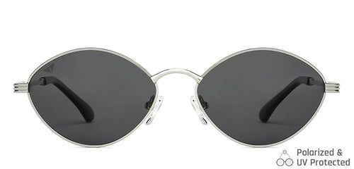 Silver Round Full Rim Unisex Sunglasses by Vincent Chase Polarized-148568