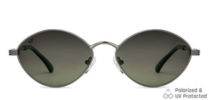 Grey Round Full Rim Unisex Sunglasses by Vincent Chase Polarized-148569