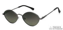 Load image into Gallery viewer, Grey Round Full Rim Unisex Sunglasses by Vincent Chase Polarized-148569