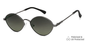Grey Round Full Rim Unisex Sunglasses by Vincent Chase Polarized-148569