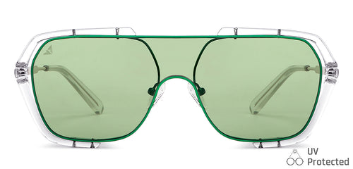 Green Square Full Rim Unisex Sunglasses by Vincent Chase-148575