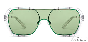 Green Square Full Rim Unisex Sunglasses by Vincent Chase-148575