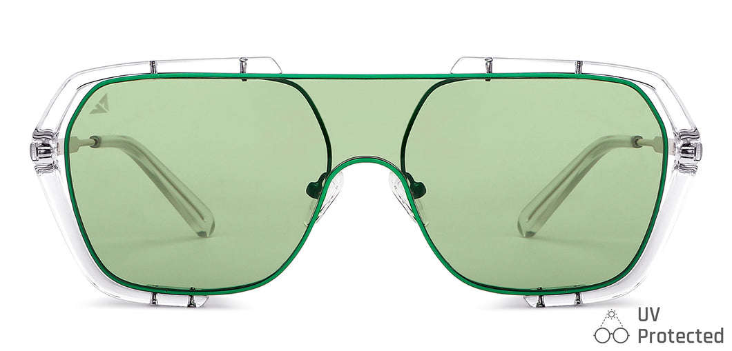 Green Square Full Rim Unisex Sunglasses by Vincent Chase-148575