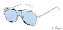 Load image into Gallery viewer, Silver Square Full Rim Unisex Sunglasses by Vincent Chase-148576