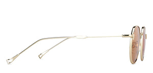 Gold Round Full Rim Unisex Sunglasses by Vincent Chase Polarized-148578