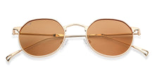Load image into Gallery viewer, Gold Round Full Rim Unisex Sunglasses by Vincent Chase Polarized-148578