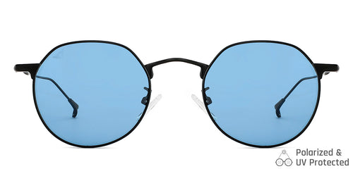 Black Round Full Rim Unisex Sunglasses by Vincent Chase Polarized-148579