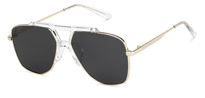 Gold Aviator Full Rim Unisex Sunglasses by Vincent Chase Polarized-148582