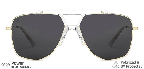 Gold Aviator Full Rim Unisex Sunglasses by Vincent Chase Polarized-148582