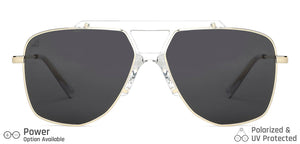 Gold Aviator Full Rim Unisex Sunglasses by Vincent Chase Polarized-148582