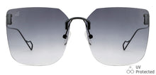 Load image into Gallery viewer, Black Square Rimless Unisex Sunglasses by Vincent Chase-148588