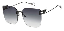 Load image into Gallery viewer, Black Square Rimless Unisex Sunglasses by Vincent Chase-148588