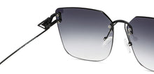 Load image into Gallery viewer, Black Square Rimless Unisex Sunglasses by Vincent Chase-148588