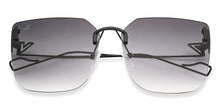 Load image into Gallery viewer, Black Square Rimless Unisex Sunglasses by Vincent Chase-148588