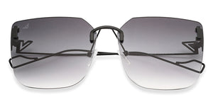 Black Square Rimless Unisex Sunglasses by Vincent Chase-148588