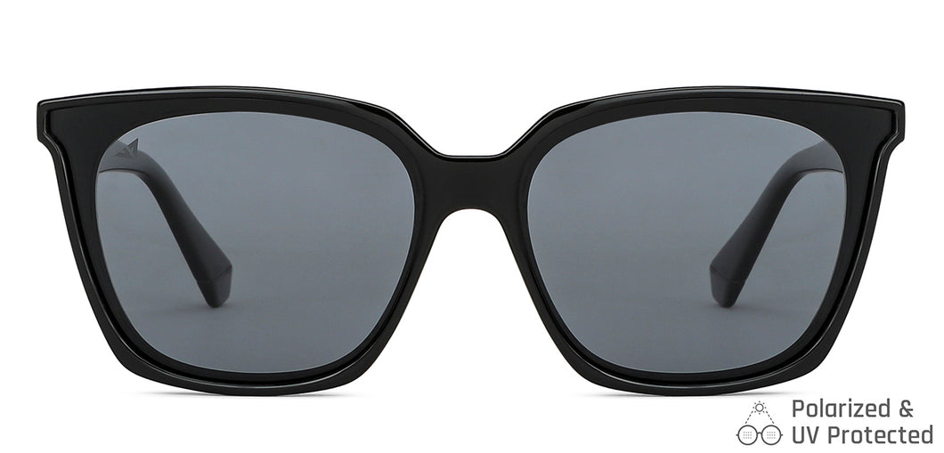 Black Wayfarer Full Rim Unisex Sunglasses by Vincent Chase Polarized-148871
