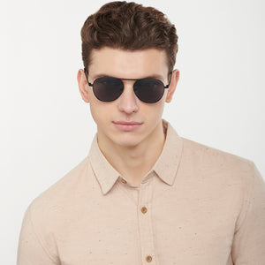 Black Aviator Full Rim Unisex Sunglasses by Vincent Chase Polarized-148875