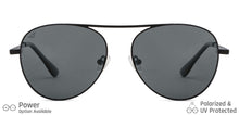 Load image into Gallery viewer, Black Aviator Full Rim Unisex Sunglasses by Vincent Chase Polarized-148875