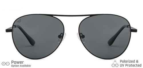 Black Aviator Full Rim Unisex Sunglasses by Vincent Chase Polarized-148875
