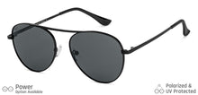 Load image into Gallery viewer, Black Aviator Full Rim Unisex Sunglasses by Vincent Chase Polarized-148875