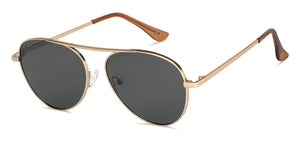 Gold Aviator Full Rim Unisex Sunglasses by Vincent Chase Online-148876