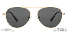 Load image into Gallery viewer, Gold Aviator Full Rim Unisex Sunglasses by Vincent Chase Online-148876