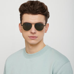 Black Aviator Full Rim Unisex Sunglasses by Vincent Chase Polarized-148877