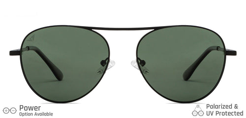 Black Aviator Full Rim Unisex Sunglasses by Vincent Chase Polarized-148877