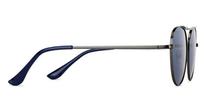 Gunmetal Aviator Full Rim Unisex Sunglasses by Vincent Chase Polarized-148881