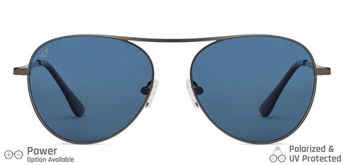 Gunmetal Aviator Full Rim Unisex Sunglasses by Vincent Chase Polarized-148881