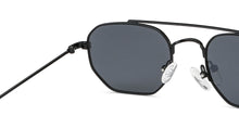 Load image into Gallery viewer, Black Geometric Full Rim Unisex Sunglasses by Vincent Chase-148907