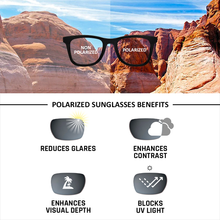 Load image into Gallery viewer, Black Geometric Full Rim Unisex Sunglasses by Vincent Chase-148907