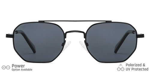 Black Geometric Full Rim Unisex Sunglasses by Vincent Chase-148907