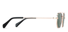 Load image into Gallery viewer, Gold Geometric Full Rim Unisex Sunglasses by Vincent Chase Polarized-148908