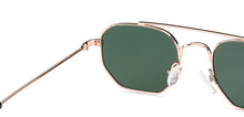 Load image into Gallery viewer, Gold Geometric Full Rim Unisex Sunglasses by Vincent Chase Polarized-148908