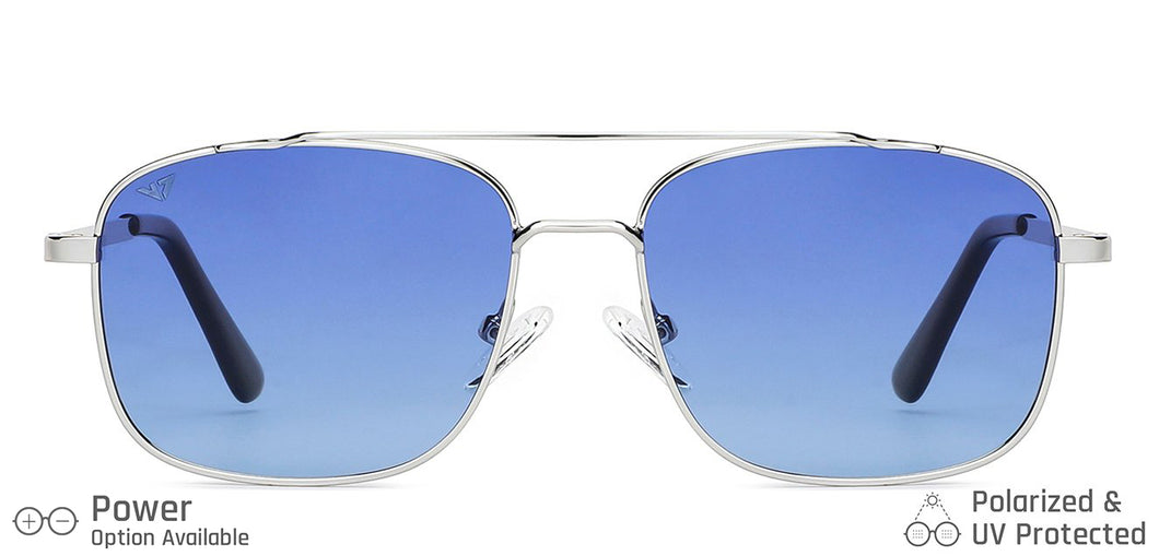 Silver Square Full Rim Unisex Sunglasses by Vincent Chase-148911