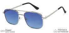 Load image into Gallery viewer, Silver Square Full Rim Unisex Sunglasses by Vincent Chase-148911