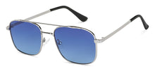 Load image into Gallery viewer, Silver Square Full Rim Unisex Sunglasses by Vincent Chase-148911