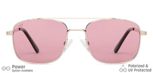 Gold Square Full Rim Women Sunglasses by Vincent Chase-148912