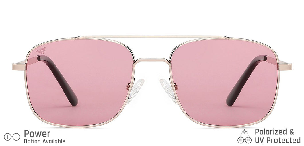 Gold Square Full Rim Women Sunglasses by Vincent Chase-148912