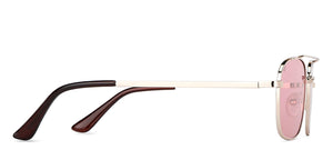 Gold Square Full Rim Women Sunglasses by Vincent Chase-148912