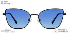 Load image into Gallery viewer, Black Cat Eye Full Rim Unisex Sunglasses by Vincent Chase Polarized-148914