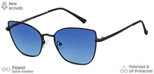 Load image into Gallery viewer, Black Cat Eye Full Rim Unisex Sunglasses by Vincent Chase Polarized-148914
