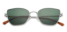 Load image into Gallery viewer, Silver Cat Eye Full Rim Women Sunglasses by Vincent Chase Polarized-148915