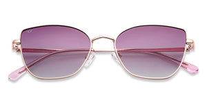 Gold Cat Eye Full Rim Women Sunglasses by Vincent Chase Polarized-148916