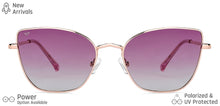 Load image into Gallery viewer, Gold Cat Eye Full Rim Women Sunglasses by Vincent Chase Polarized-148916
