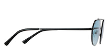 Load image into Gallery viewer, Black Round Half Rim Unisex Sunglasses by Vincent Chase-148923