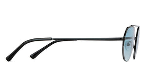 Black Round Half Rim Unisex Sunglasses by Vincent Chase-148923