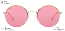 Load image into Gallery viewer, Gold Round Half Rim Women Sunglasses by Vincent Chase-148933
