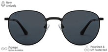 Load image into Gallery viewer, Black Round Full Rim Unisex Sunglasses by Vincent Chase Polarized-148935